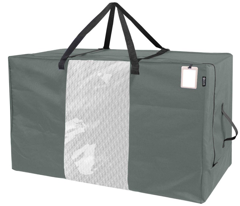 HYPER VENTURE Folding Mattress Storage Bag - Durable Carry Case Fits for Tri-Fold Up to 6 inches Queen Mattress, Grey - Image 1